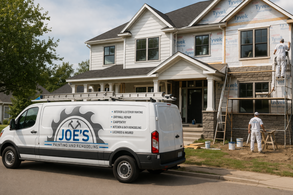 Renovación de casa suburbana en progreso